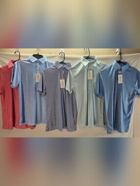 Lot of 5 Collars & Co Men's Size Small Polo Dress Shirts New with Tags